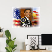 Poster Président Obama 2012 #45 (Bureau à domicile)