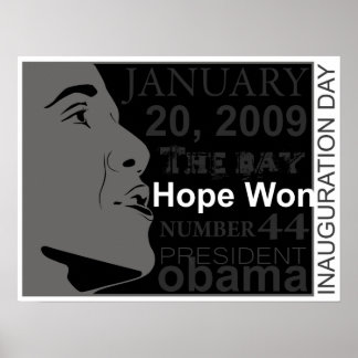 Poster président obama - jour de l'investiture