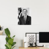Poster Président vintage George Herbert Walker Bush (Bureau à domicile)