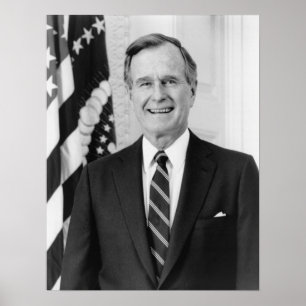 Poster Président vintage George Herbert Walker Bush