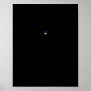 Poster Président Volodymyr Zelensky Trident ukrainien Zel
