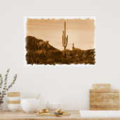 Poster presque disparu (désert à sépia) (Cuisine)