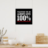 Poster Presque toujours donner 100% (Cuisine)