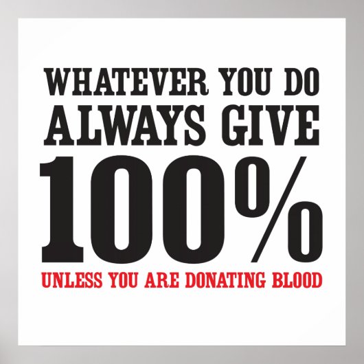 Poster Presque toujours donner 100% (Devant)