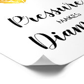 Poster Pression Rend Diamants Faux Gold Foil Inspiration (Coin)