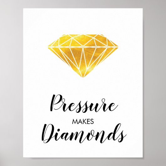 Poster Pression Rend Diamants Faux Gold Foil Inspiration (Devant)