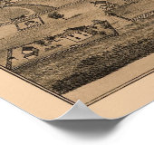 Poster Preston, MN Carte panoramique - 1874 (Coin)