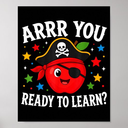 Poster Prêt à apprendre professeur drôle retour à l'école (Devant)