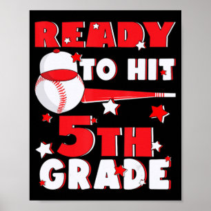 Poster Prêt À Atteindre Les Enfants De Baseball De 5E Ann