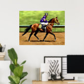 Poster Prêt à courir - Peinture à cheval (Bureau à domicile)