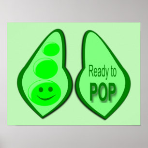 Poster Prêt à cueillir des pois verts