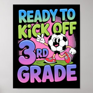 Poster Prêt à donner le coup d'envoi aux enfants de 3e an