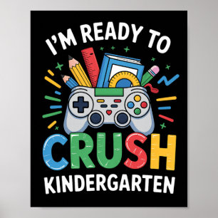 Poster Prêt à écraser le gamer de maternelle Ck à l'école