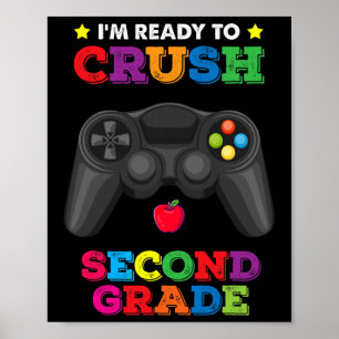 Poster Prêt à écraser le jeu vidéo de 2e année Gamer Ck à
