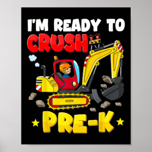 Poster Prêt à écraser Préscolaire Pré-maternelle Construc