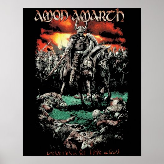 Poster Prêt Pour La Guerre Amon Amarth Retro Young Music (Devant)