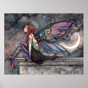 Poster Prêt pour le vol, œuvre d'art féerique mystique ét