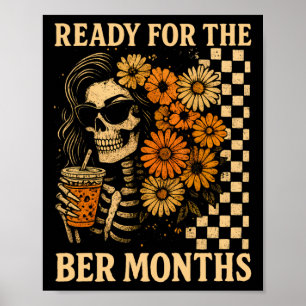 Poster Prêt Pour Les Mois Bers Halloween Squelette Automn