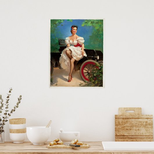 Poster Prêt pour une broche montée (Cuisine)