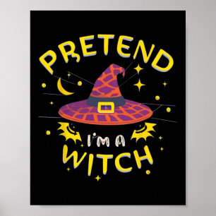 Poster Prétendre que je suis un costume d'Halloween fantô