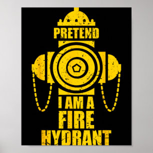 Poster Prétendre une borne d'incendie fête Halloween pare