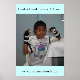 Poster Prêter une main pour sauver une main