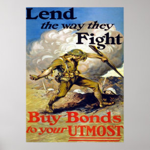 Poster Prêtez la manière qu'ils combattent la guerre