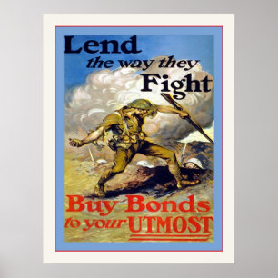 Poster Prêtez la manière qu'ils combattent la guerre