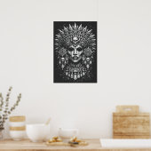 Poster Prêtresse Couronnée d'un Crâne — par BurnsInHell (Cuisine)