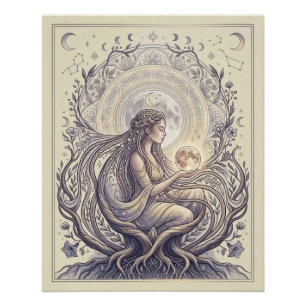 Poster Prêtresse de la Lune Déesse