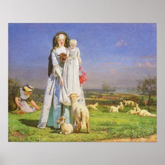 Poster Pretty Baa Lambs by Ford Madox Brown (Devant)