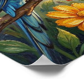 Poster Pretty  Blue and Green Parakeets  (Coin)