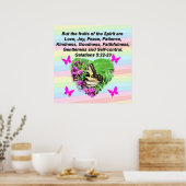 POSTER PRETTY BUTTERFLY AND FLORAL GALATIANS 5 (Cuisine)