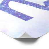 Poster Pretty Capricorn Astrology Custom Birthday Party (Coin)