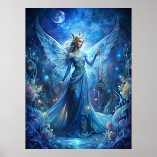 Poster Pretty Fairy in Blue  (Devant)