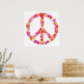 Poster Pretty Flower Peace Sign Print (Cuisine)