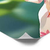 Poster Pretty Little Girl Smelling a Pink Rose (Coin)