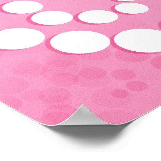Poster Pretty Pink Flowers Cute Retro Daisy Pattern (Coin)