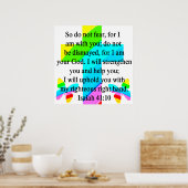 POSTER PRETTY RAINBOW CROSS ISAIAH 41:10 DESIGN (Cuisine)