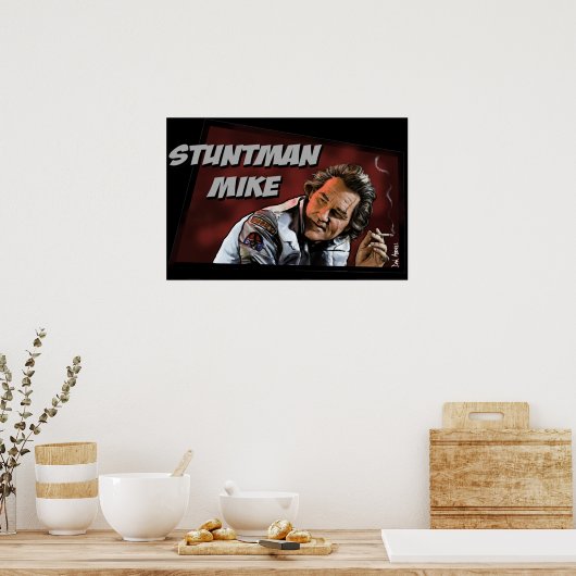 Poster Preuve de décès de Tarantino - Stuntman Mike Tri-m (Cuisine)