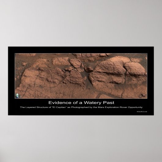Poster Preuve d'un passé hydrique sur Mars (Devant)
