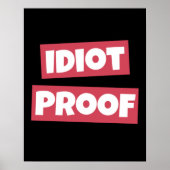 Poster Preuve Idiot (Devant)