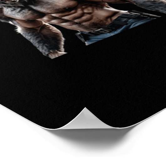 Poster Preuve Werewolf Que La Taille Ne Sticker (Coin)