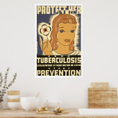 Poster Prévention de la tuberculose 1938 WPA (Cuisine)
