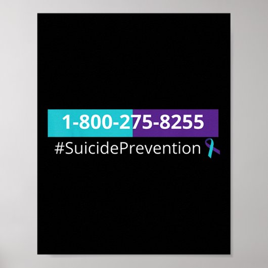 Poster Prévention du suicide 1-800-273-8255 (Devant)