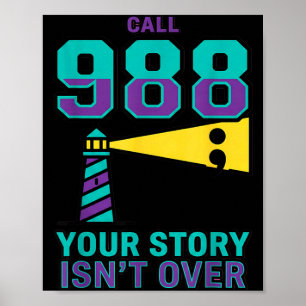 Poster Prévention du suicide 988 - Appelez le 988 Votre h
