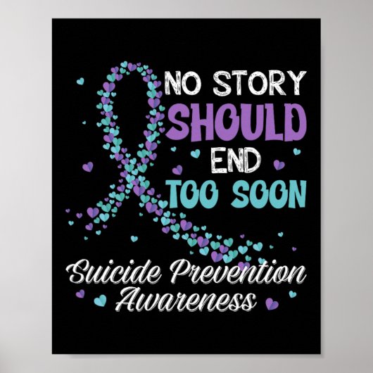Poster Prévention Du Suicide Aucune Histoire Ne Devrait M (Devant)