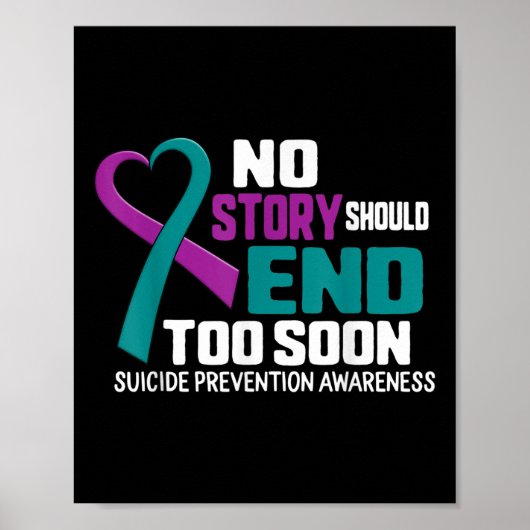 Poster Prévention du suicide Aucune histoire ne devrait s (Devant)