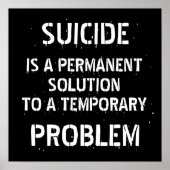 Poster Prévention du suicide contre la dépression (Devant)