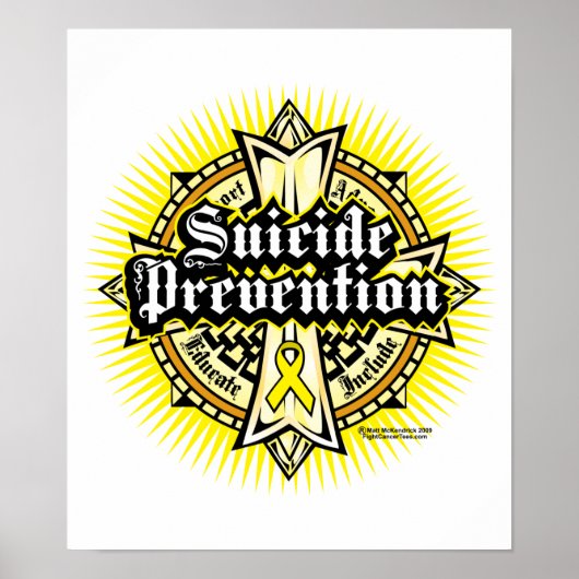 Poster Prévention du suicide Croix celtique (Devant)